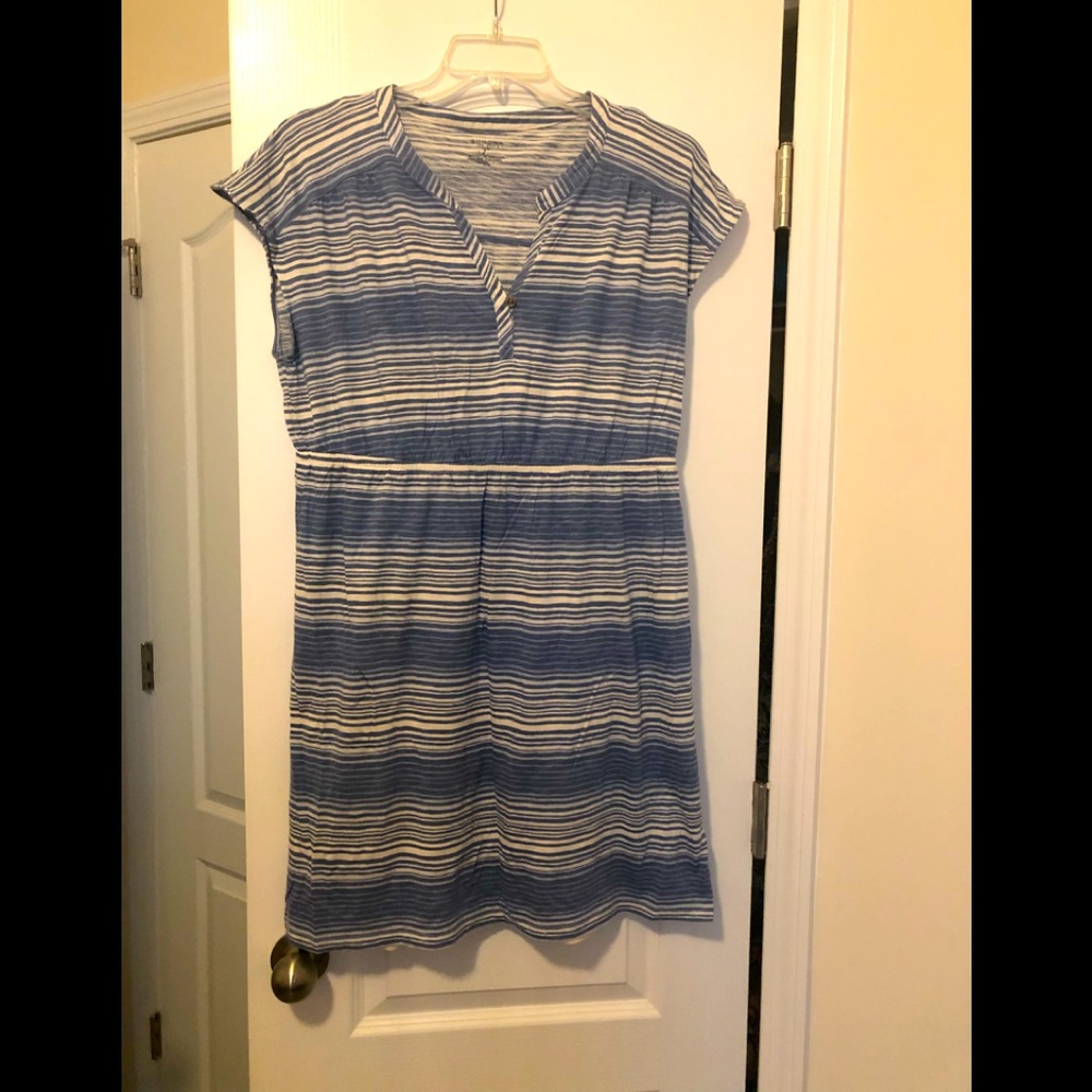 Capped sleeve warm weather dress with slip.